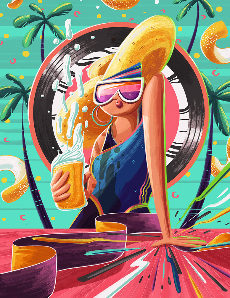 Victor Beuren, illustrator, handcraft, fine-art, paintings, vector, vintage, murals