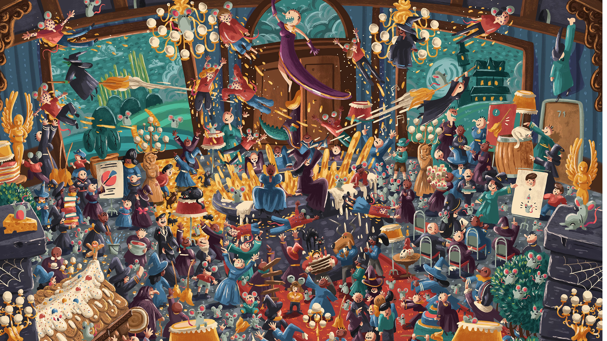 Victor Beuren, Warner movies, The Witches, Mirum agency, Brazil, painting, illustrations, illustrator