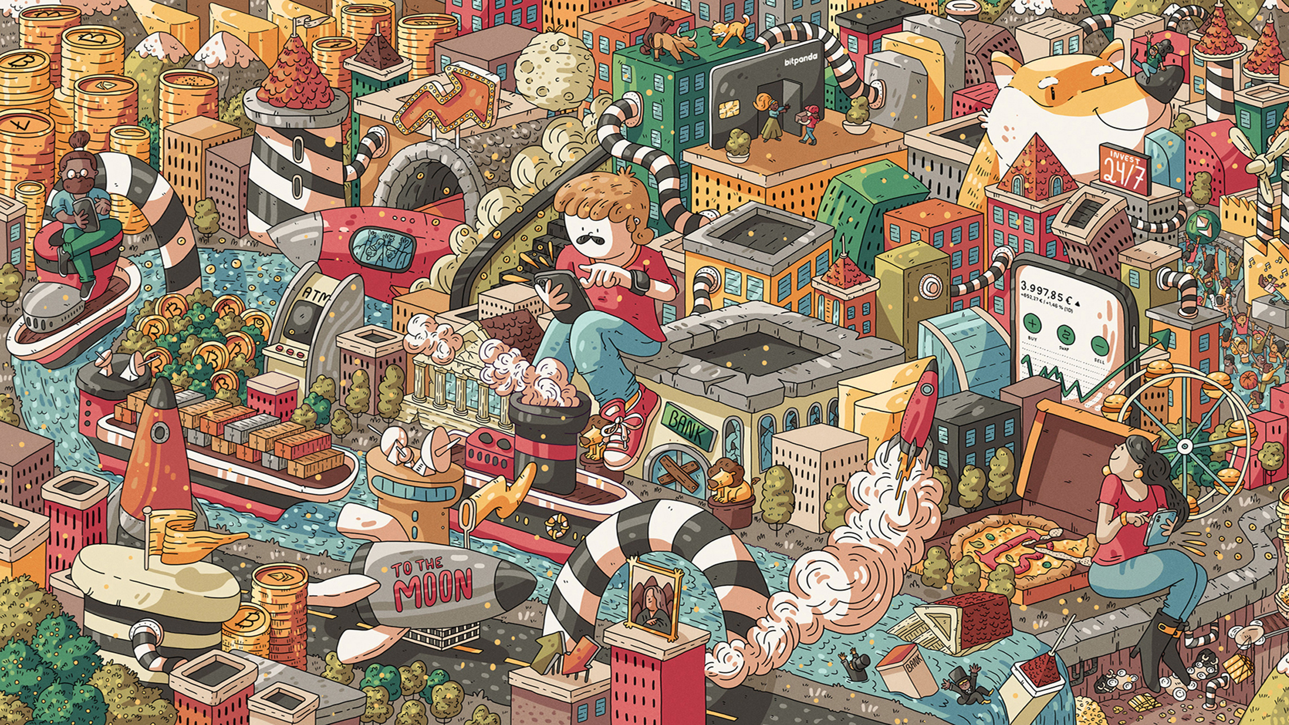 Victor Beuren, Germany, bitpanda, investing, trade crypto, illustrator