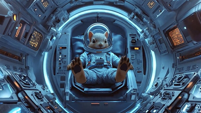 Nuts in space: a squirrel’s voyage by Create.