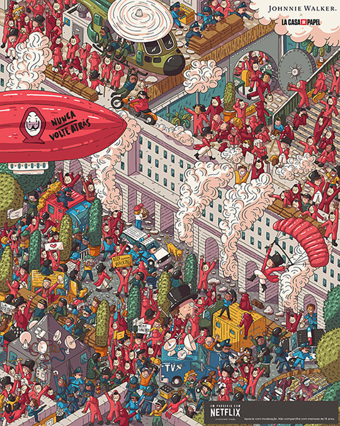 Johnnie Walker meets La casa de Papel by Beuren Studio.